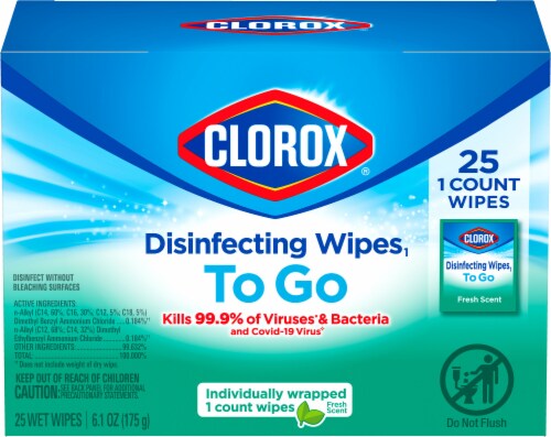 Clorox On to Go Disinfecting Wipes Perspective: left