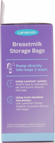 Lansinoh® Breast Milk Storage Bags Perspective: left