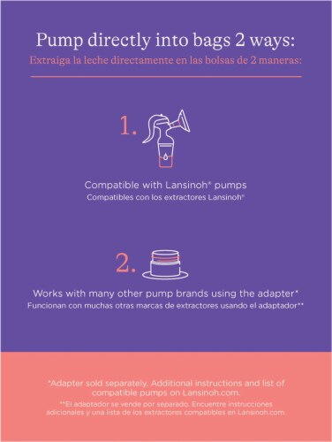 Lansinoh® Breastmilk Storage Bags Perspective: left