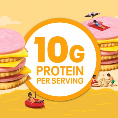 Lunchables Ham & American Cheese Cracker Stacker Kids Lunch Meal Kit Perspective: left