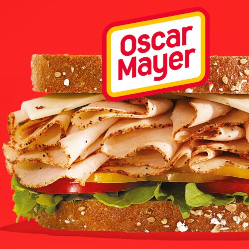 Oscar Mayer Deli Fresh Cracked Black Pepper Turkey Breast Sliced Lunch Meat Perspective: left