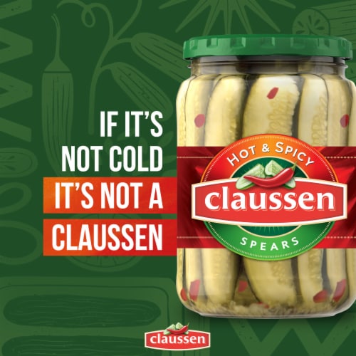 Claussen Hot & Spicy Pickle Spears Perspective: left