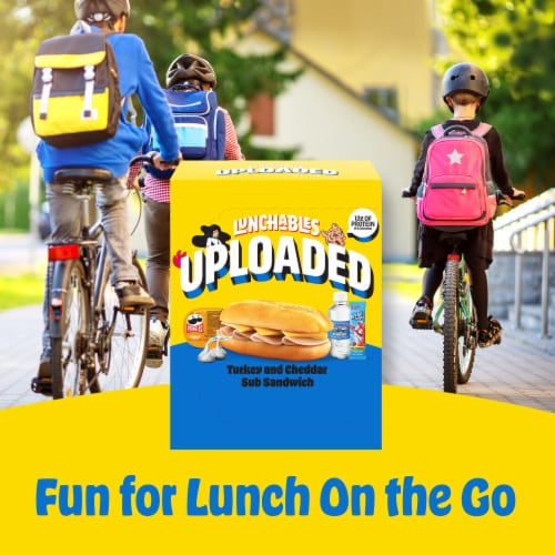 Lunchables Uploaded Turkey & Cheddar Sub Sandwich Kids Lunch Meal Kit Perspective: left