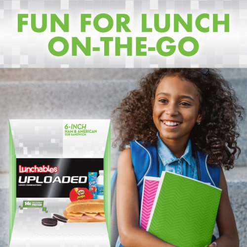 Lunchables Uploaded 6-Inch Ham & American Cheese Sub Sandwich Meal Kit Perspective: left