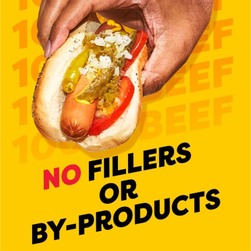 Oscar Mayer Classic Uncured Beef Franks Hot Dogs Perspective: left