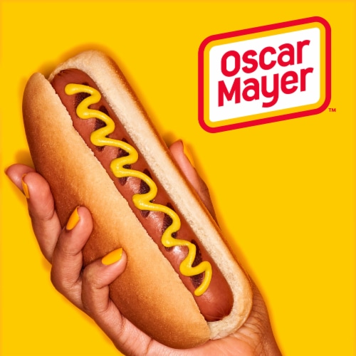 Oscar Mayer Uncured Cheese Hot Dogs with Velveeta Cheese Perspective: left