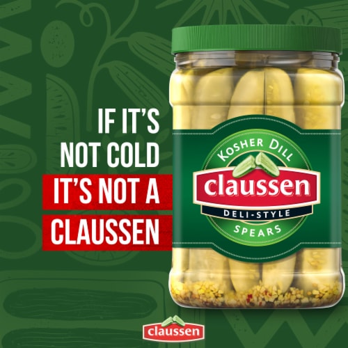 Claussen Kosher Dill Deli-Style Pickle Spears Perspective: left
