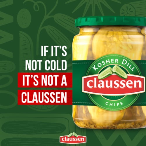 Claussen Kosher Dill Pickle Chips Perspective: left