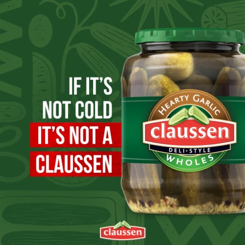 Claussen Hearty Garlic Deli-Style Pickle Wholes Perspective: left