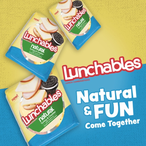 Lunchables Natural Turkey & Cheddar Cheese Snack Kit with Crackers & Chocolate Sandwich Cookies Perspective: left