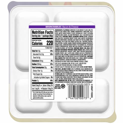 Lunchables Brunchables Breakfast Sandwiches Meal Kit Perspective: left