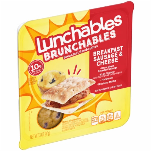 Lunchables Brunchables Breakfast Sausage and Cheese Sandwiches Perspective: left