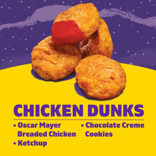 Lunchables Chicken Dunks with Chocolate Sandwich Cookies Perspective: left