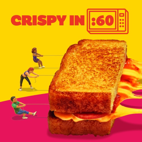 Lunchables Crispy Grilled Cheesies, Pepperoni Pizza Sandwiches, 2 Pack, Box Perspective: left