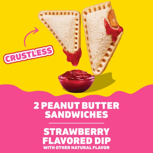 Lunchables PB&J Peanut Butter Sandwich & Strawberry Flavored Dip Perspective: left