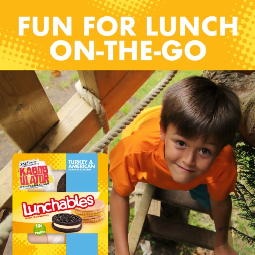 Lunchables Turkey & American Cheese Cracker Stackers Snack Kit with Chocolate Sandwich Cookies Perspective: left