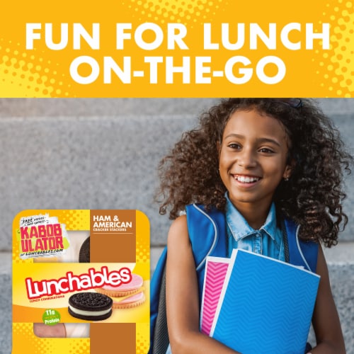 Lunchables Ham & American Cheese Cracker Stackers Snack Kit Perspective: left