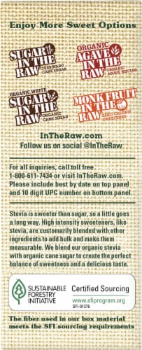 Stevia In The Raw Organic Stevia Blend Packets Perspective: left
