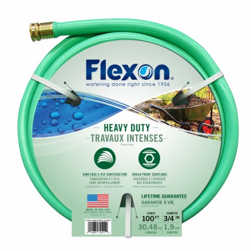 Flexon 3/4 x 100ft Heavy Duty Garden Hose Perspective: left