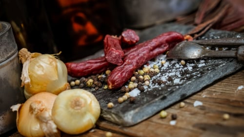 Cattleman's Cut® Original Double Smoked Sausages Perspective: left