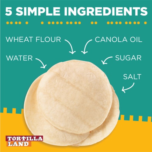 TortillaLand® Uncooked Flour Tortillas Soft Taco Size Perspective: left