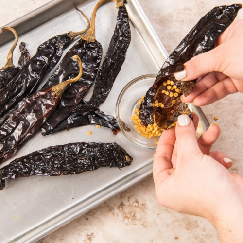 El Guapo Whole Pasilla Ancho Chili Pods Perspective: left