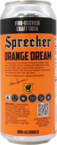 Sprecher Orange Dream Soda Perspective: left