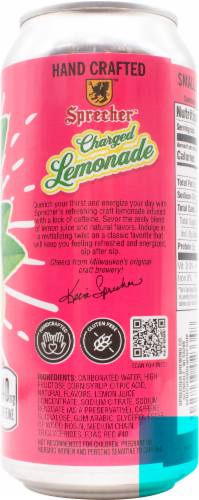 Sprecher® Sparkling Caffeinated Strawberry Lemonade Can Perspective: left