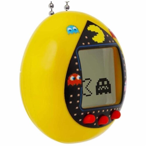 Pac-Man Tamagotchi Device Yellow Maze Pac Catche Retro Video Game Perspective: left