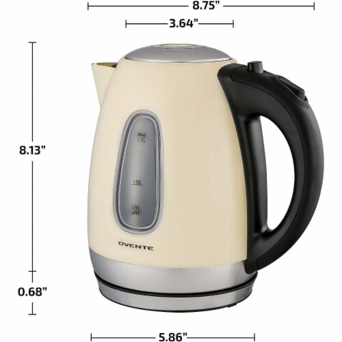 Ovente Electric Hot Water Kettle 1.7 Liter with LED Light, Red