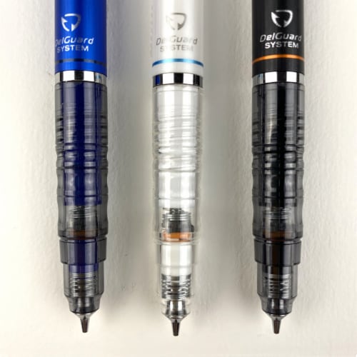 Zebra Pen DelGuard 0.5mm Point Mechanical Pencil with Lead Refill, #2 HB Lead, Black Barrel Perspective: left