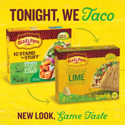 Old El Paso Hint Of Lime Flavored Stand 'N Stuff Taco Shells Perspective: left