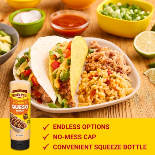 Old El Paso™ Creamy Queso Dip Taco Sauce Perspective: left