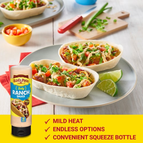 Old El Paso™ Zesty Ranch Sauce Taco Sauce Perspective: left