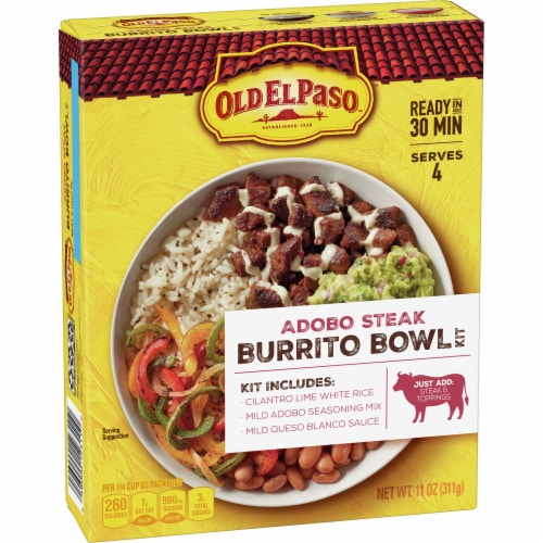 Old El Paso™ Adobo Steak Burrito Bowl Kit Perspective: left