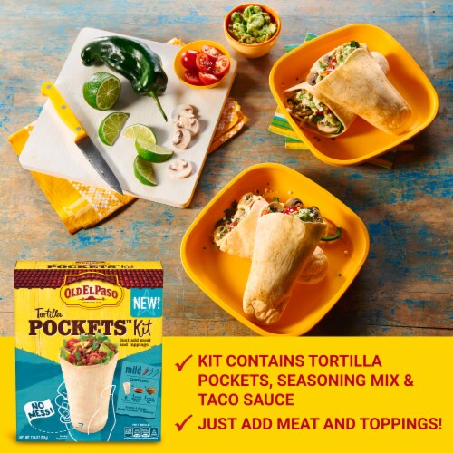 Old El Paso Tortilla Pockets Dinner Kit, 12.4 oz Perspective: left