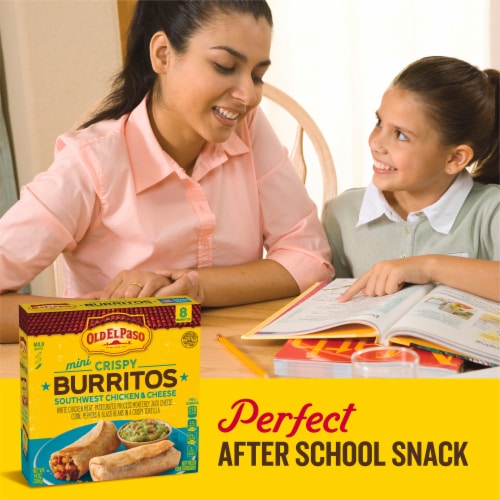 Old El Paso Mini Crispy Burritos Southwest Chicken and Cheese Perspective: left