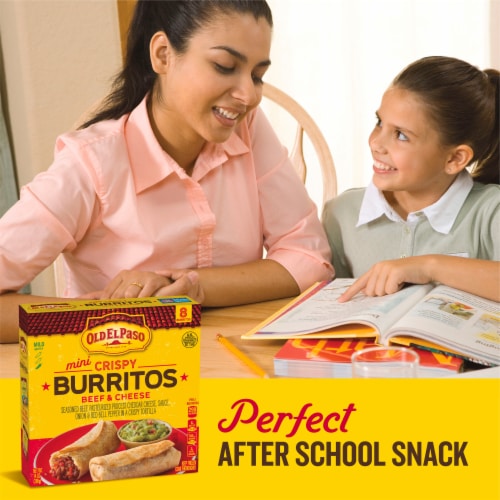 Old El Paso Crispy Burritos Beef and Cheese Perspective: left