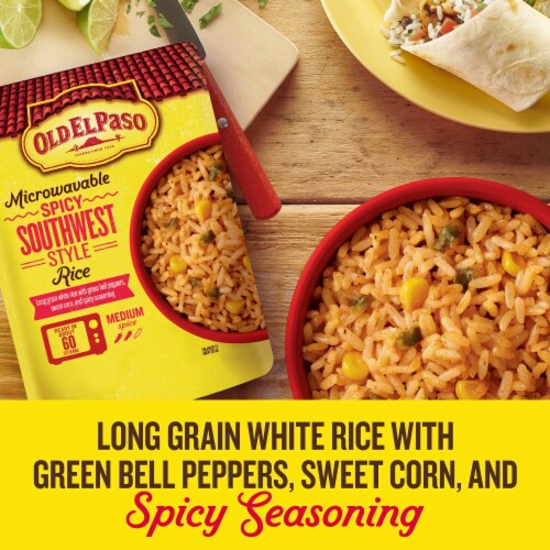 Old El Paso Microwavable Spicy Southwest Style Rice Pouch Perspective: left