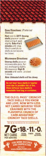 Old El Paso™ Carb Advantage™ Nacho Cheese Flavored Taco Shells Perspective: left