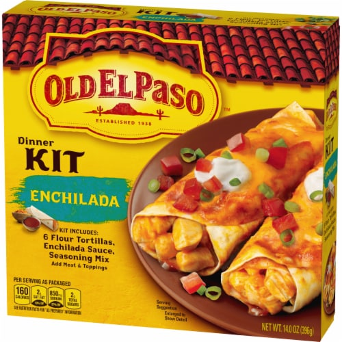 Old El Paso™ Enchilada Dinner Kit With Flour Tortillas, Enchilada Sauce & Seasoning Mix Perspective: left