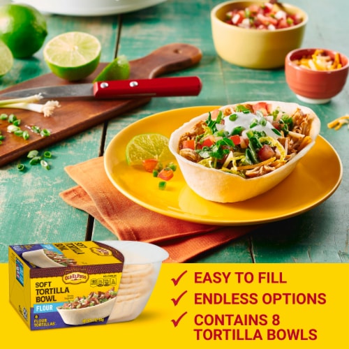 Old El Paso™ Soft Flour Tortilla Bowls Perspective: left