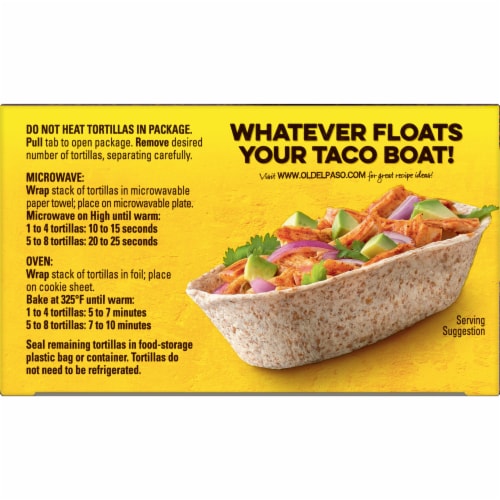 Old El Paso Whole Wheat Soft Tortilla Taco Bowls Perspective: left