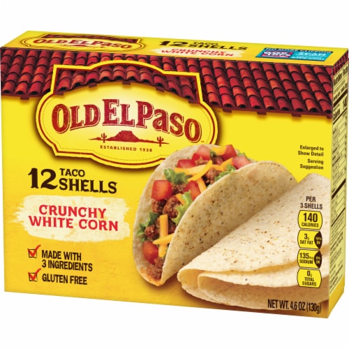 Old El Paso™ Gluten Free Crunchy White Corn Taco Shells Perspective: left