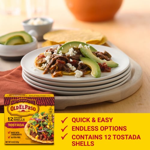 Old El Paso Gluten Free Tostada Shells Perspective: left