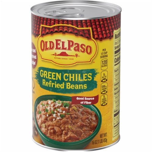 Old El Paso Green Chiles Refried Beans Perspective: left
