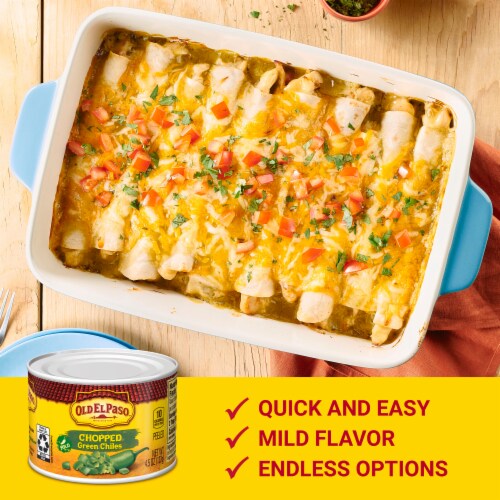 Old El Paso™ Mild Chopped Green Chiles Perspective: left
