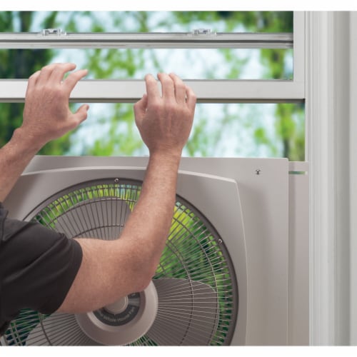 Lasko Reverse Window Fan 3 Speed Perspective: left