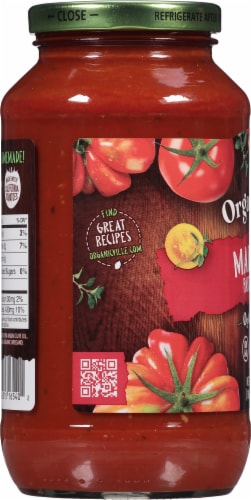 Organicville Organic Marinara Pasta Sauce Perspective: left
