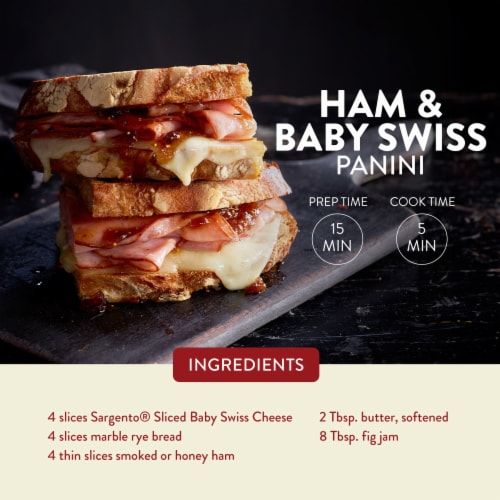 Sargento Natural Baby Swiss Cheese Slices Perspective: left